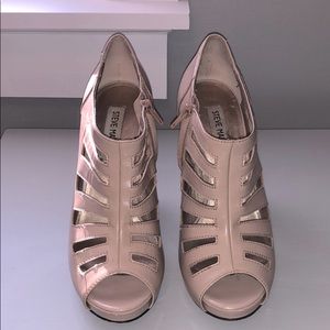 COPY - Steve Madden Nude, Caged, Open Toe Heels, Size 8M